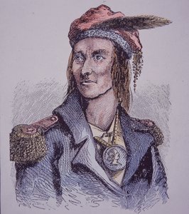 Tecumseh (farvet gravering) af Walter Charles Mills