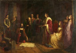 Cabot og hans søn, Sebastian, ved Henry VII