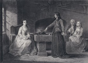 Illustration til The Pirate af Sir Walter Scott (gravering)