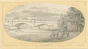 Wolseley Bridge: pen og vask tegning, nd [1799-1854] (tegning)