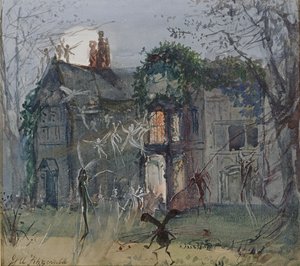 Den gamle sal, feer ved måneskin af John Anster Fitzgerald