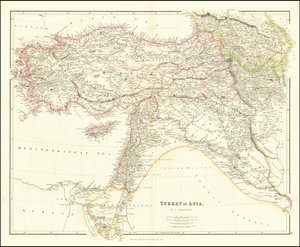 1840-kort over Tyrkiet i Asien af John Arrowsmith