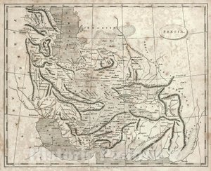 Arrowsmiths kort over Persien, 1819