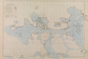 Forstørret plan af Erebus og Terror Bay - Sir John Franklins vinterkvarter