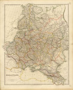 Kort over Rusland og Polen, 1832.