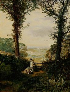 A Burnsall Valley, Wharfedale af John Atkinson Grimshaw