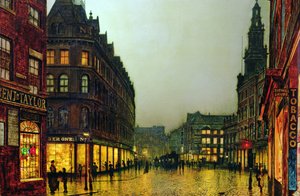 Boar Lane, Leeds af John Atkinson Grimshaw