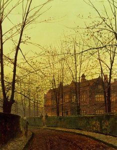 Gyldent efterår (olie på lærred) af John Atkinson Grimshaw