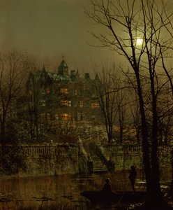 Knostrop Old Hall, Leeds af John Atkinson Grimshaw