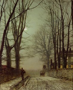Putney Park Lane af John Atkinson Grimshaw