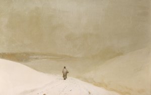 Snow and Mist (Caprice in Yellow Minor) (olie på lærred) af John Atkinson Grimshaw