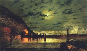 Havnebluset, 1879 af John Atkinson Grimshaw