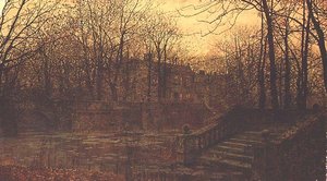 Den Moated Grange af John Atkinson Grimshaw
