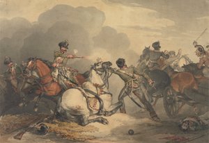 En kampscene af John Augustus Atkinson