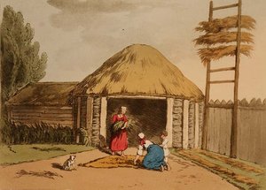 Sortering og tørring af hamp, tallerken 95 fra bind III af 