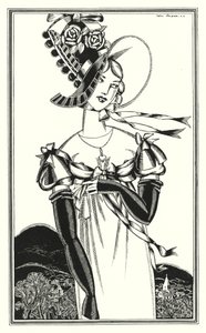 Illustration til Don Juan af Lord Byron: A Bonnet, som det smukke køn bærer (litho)