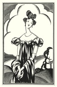 Illustration til Don Juan af Lord Byron: Aurora Raby, en ung stjerne (litho) af John Austen