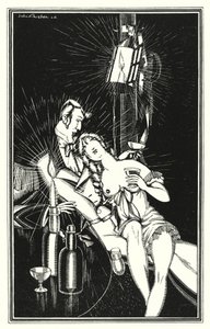 Illustration til Don Juan af Lord Byron: Men Juan var ganske "A Broth of a Boy" (litho)