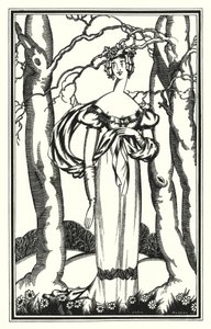 Illustration til Don Juan af Lord Byron: Lady Adeline, My Dian of the Efesians (litho) af John Austen