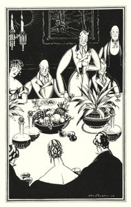 Illustration til Don Juan af Lord Byron: Den dystreste time, som dukker op ud af de triste fireogtyve (litho)