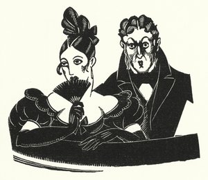 Illustration til Madame Bovary af Gustave Flaubert (litho) af John Austen
