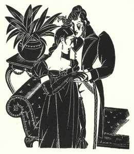 Illustration til Madame Bovary af Gustave Flaubert (litho) af John Austen