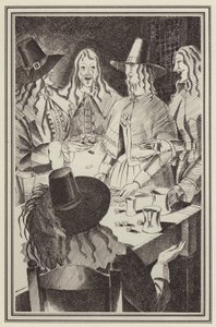 Illustration til Moll Flanders af Daniel Defoe (litho) af John Austen