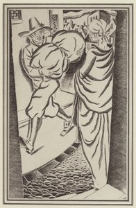 Illustration til Moll Flanders af Daniel Defoe (litho) af John Austen