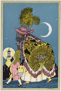 Illustration til "Rogues In Porcelain", A Miscellany of Attende århundredes digte (farve litho)