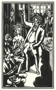 Illustration til Tristram Shandy af Laurence Sterne (litho) af John Austen