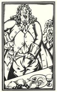 Illustration til Tristram Shandy af Laurence Sterne (litho) af John Austen