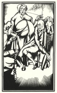 Illustration til Tristram Shandy af Laurence Sterne (litho) af John Austen