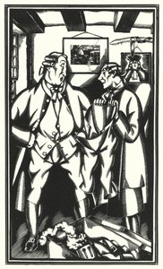 Illustration til Tristram Shandy af Laurence Sterne (litho) af John Austen