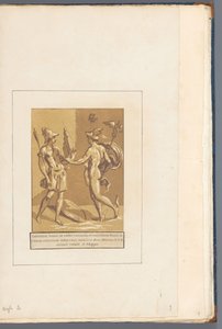 Mercury giver Minerva en panflut Til sine venner og til hver (...) (serietitel på objekt)