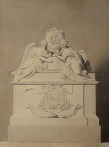 Design til monumentet over kaptajnerne Harvey og Hutt i Westminster Abbey, ca. 1804