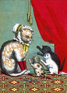 De tre små killinger havde mistet deres vanter, Illustration fra "Tre små killinger" 1859