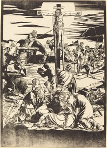 Korsfæstelsen [midterplade] af John Baptist Jackson after Jacopo Tintoretto