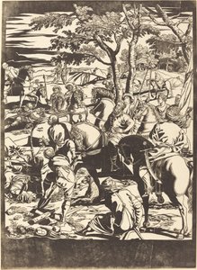 Korsfæstelsen [højre plade] af John Baptist Jackson after Jacopo Tintoretto