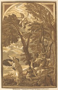 Sankt Peters Martyrs død af John Baptist Jackson after Titian