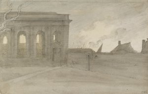 Pembroke College. Oxon., 9. november 1786 af John Baptist Malchair