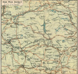 High Peak District, det 20. århundrede af John Bartholomew