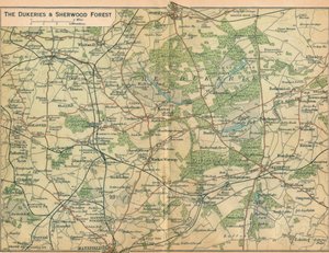 The Dukeries & Sherwood Forest, c20th Century af John Bartholomew