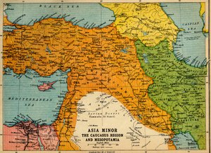 Lilleasien, Kaukasus-regionen og Mesopotamien, Første Verdenskrig, c1915, c1920.