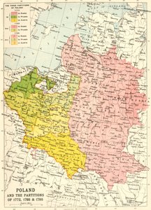 Polen og delingerne 1772, 1793 & 1795, c1920.