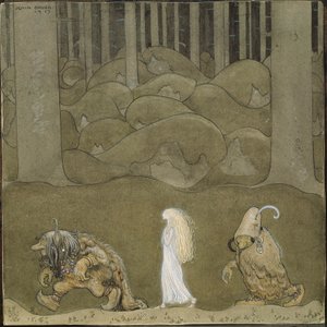 La Princesse et les trolls - Prinsessen og troldene - Bauer, John (1882-1918) - 1913 - Akvarel, Gouache på papir - 25x25 - Nationalmuseum Stockholm af John Bauer