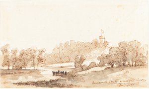 Warwick Castle fra Avon