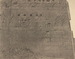 Edfu-Skulpturer og inskriptioner på orientalsk ansigt, 1854 (foto) af John Beasley Greene
