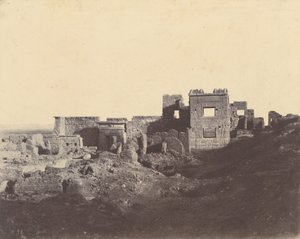 Medinet Habu. Udsigt taget fra indgangen til Palace of Ramses Méiamoun af John Beasly Greene