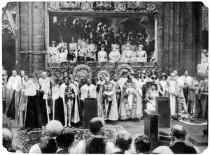 Kroningsceremoni af George V, Westminster Abbey, London, 22. juni, 1911.