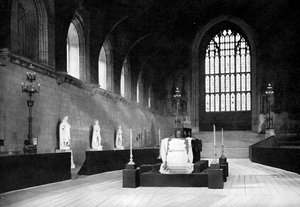 De liggende i staten William Gladstone, Westminster Hall, London, 1898 c1905.